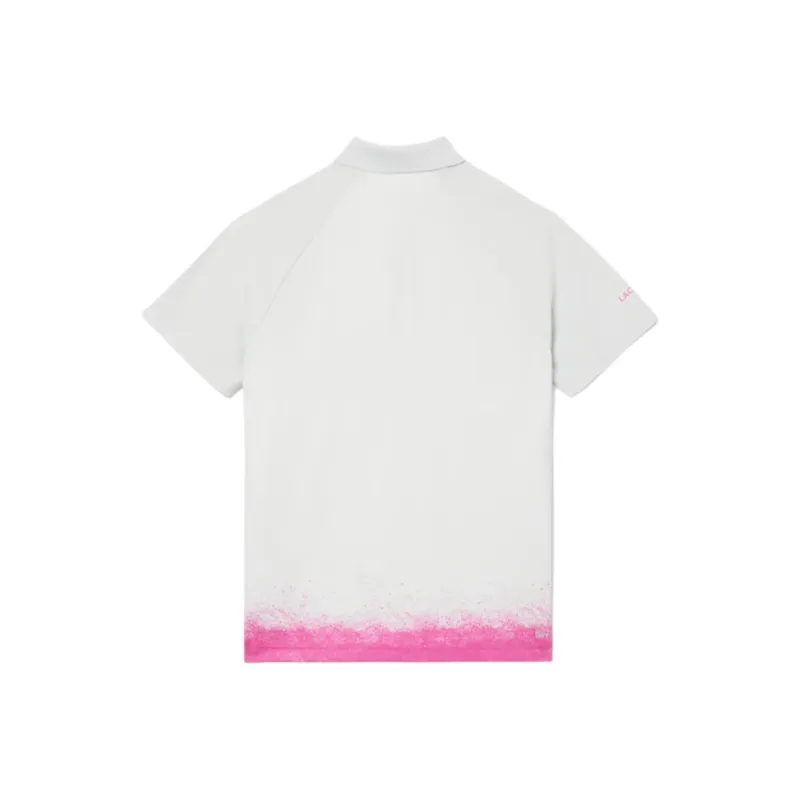 LACOSTE Polo Shirt Men's Green/Pink-1