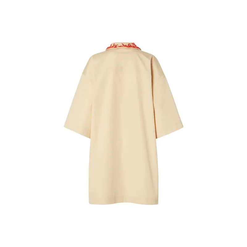FENDI SS25 Short Sleeved Dress Women's Beige-1