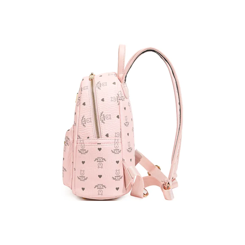 Disney Winnie The Pooh Series PVC Heartfelt Refined Box Backpack Women's Pink-1