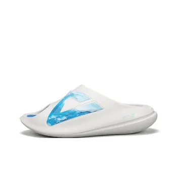PEAK Very Small Fat Drag Slip Resistant Abrasion Resistant Cushioning Slide Slippers Men's Milk White Blue