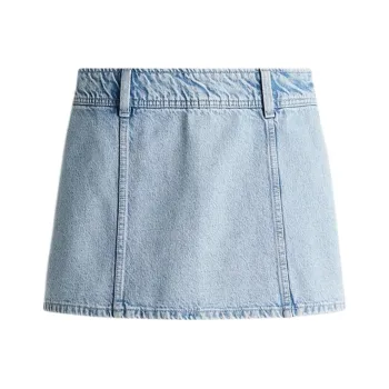 H&M Denim Short Skirts Women's Light Denim Blue