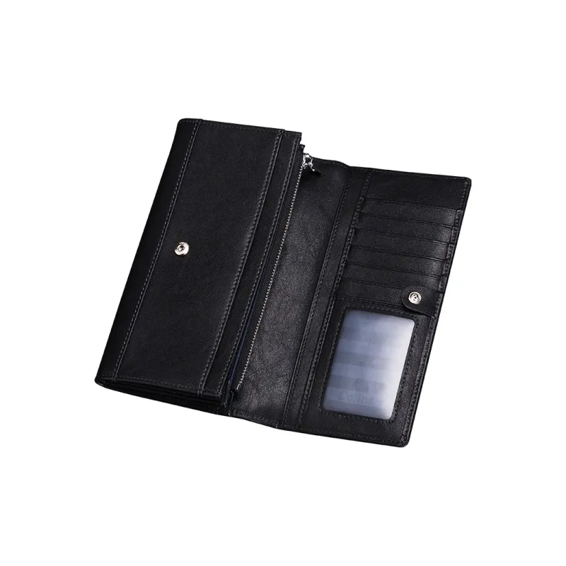 COLINS KEIRS Top Grain Cow Leather Wallet Regular Men's Black-4