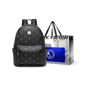 FAIRWHALE PVC Backpack Unisex Black/Brown