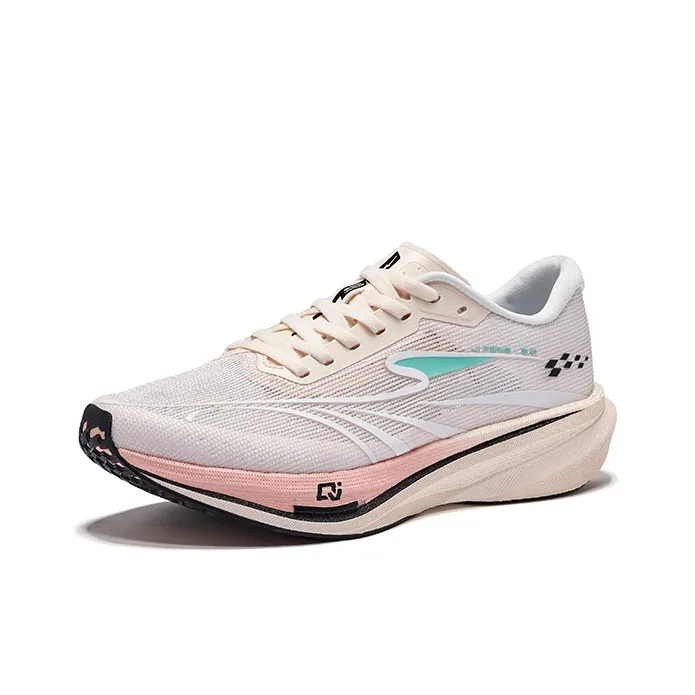 Erke Extreme Wind 3.0 Running Shoes Women's Low Top Pink Elke White-2