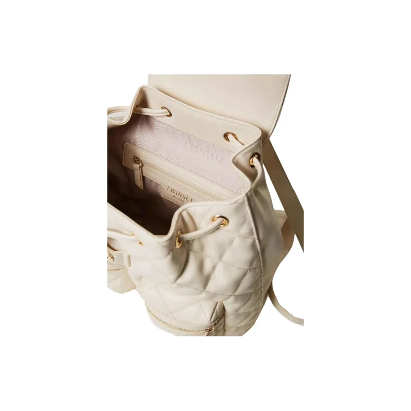 TWINSET MILANO Nylon Backpack Women's White-3