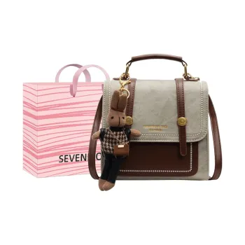 SEVENMOONS PU Backpack Regular Women's Beige & Brown/Beige & Black/Black/Blue
