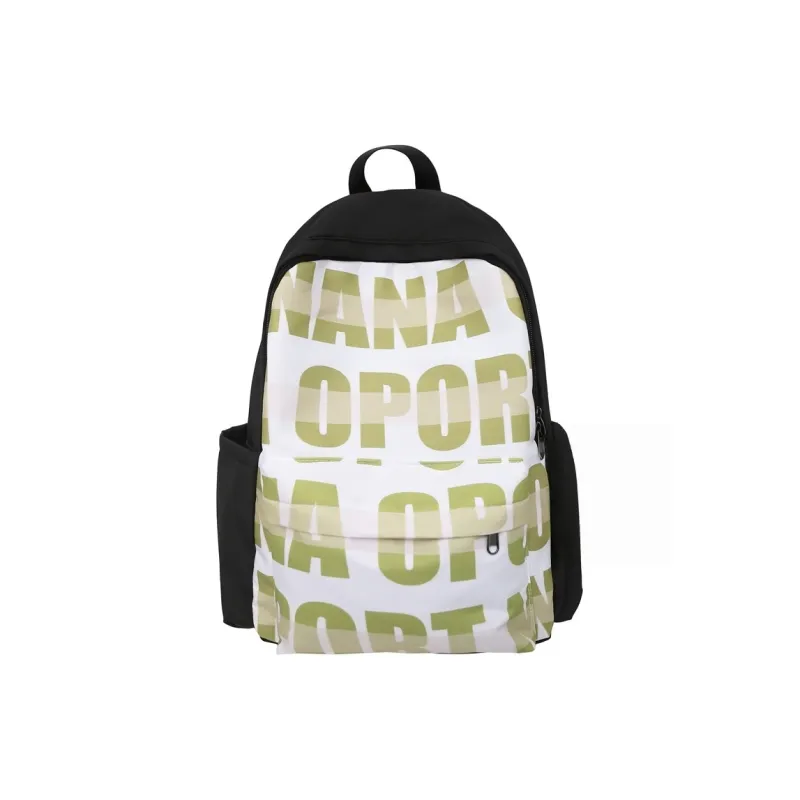 Vack Nylon Backpack Unisex Black Purple/Black Red/Black Green/Black Blue-11