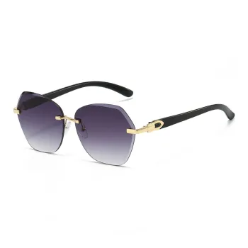 PRETTYALLUSION Alloy Irregular Shape Sunglasses Unisex