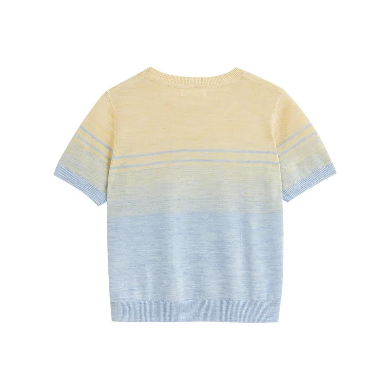 Inman T Shirts Women's Gradient Blue-1