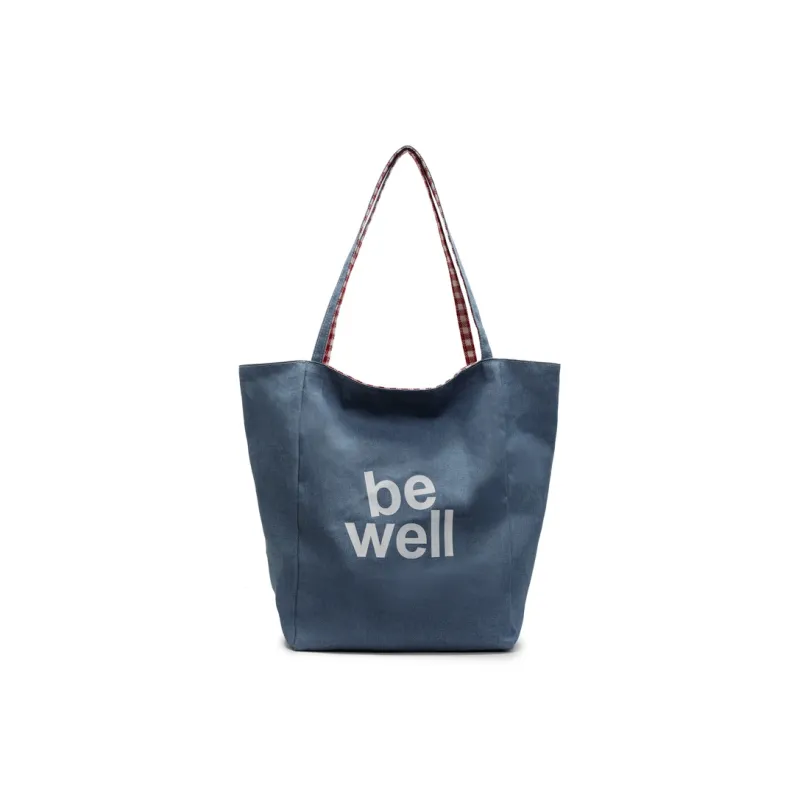 Ceion Keust Fabric Shoulder Bag Women's Light Blue/Dark Blue-0