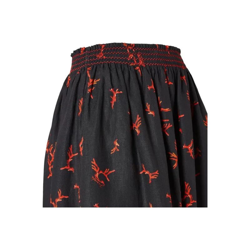 FENDI SS25 Casual Long Skirt Women's Black-2