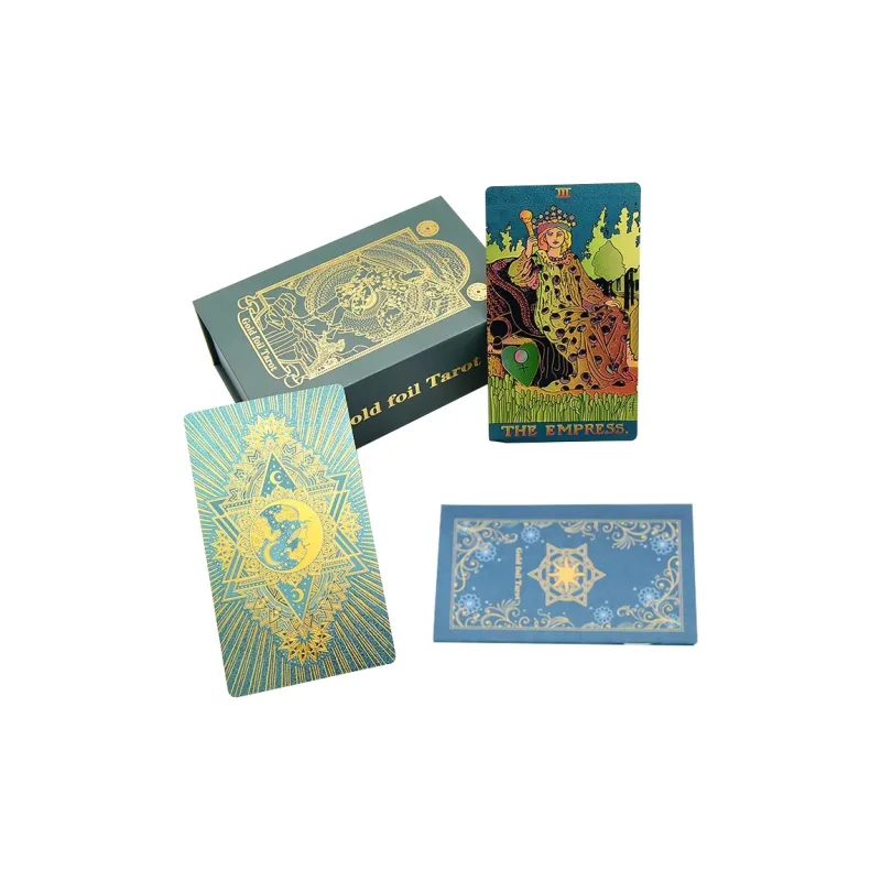 JINBANG Wite Tarot Collection, Gold Foil PVC Waterproof, Tarot Board Games-8