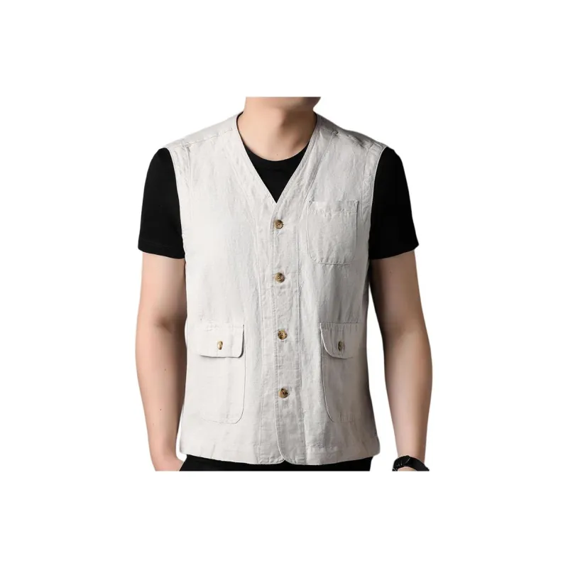 PIERRE CARDIN Vests Men Light Khaki-0