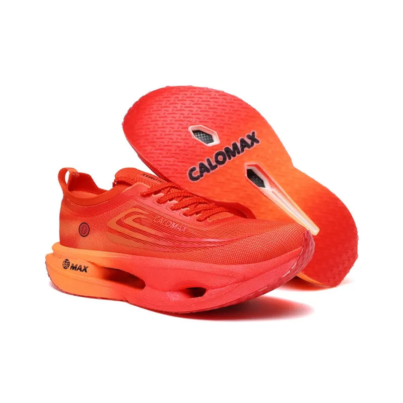 CALOMAX Running Shoes Unisex Low Top Red-4