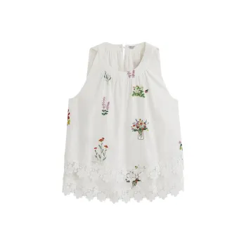 Inman Tank Tops Women's White Base Print