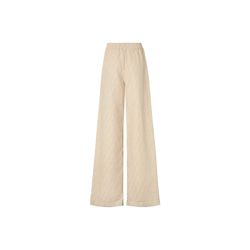 FENDI SS25 Casual Pants Women's Beige-1