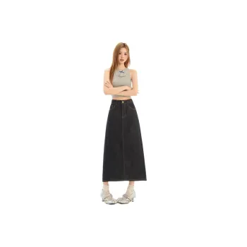 YINLEI Denim Long Skirt Women's