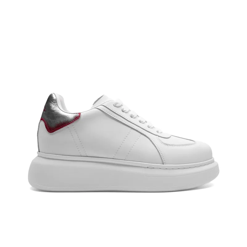 XIONGMAOMUMU Low Top Skateboard Shoes Unisex White/Silver Distressed-1