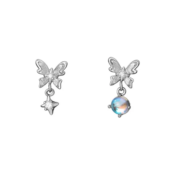 Sterling Silver Minimalist Style Stud Earrings Fashion Stud Earrings Women's-0