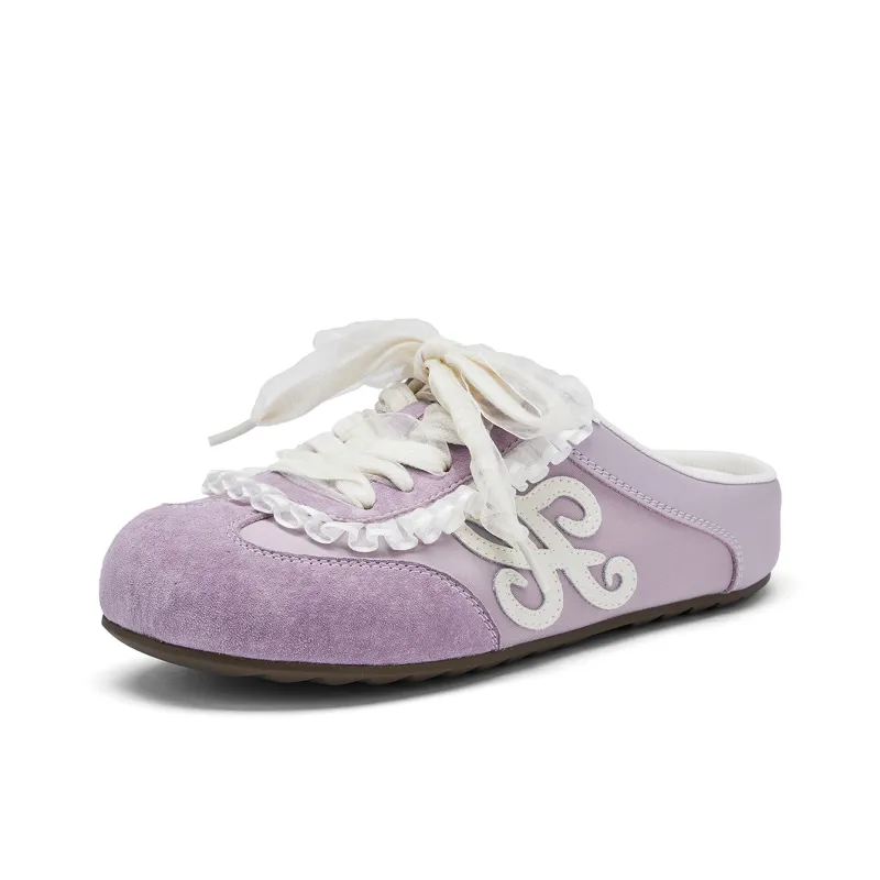 Hotwind Cream Lace Series Slip Resistant Closed Toe Slippers Women's-0