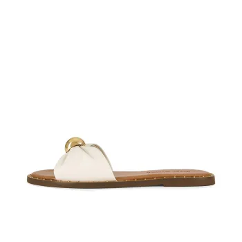 STEVE MADDEN Abrasion Resistant Slide Slippers Women's White