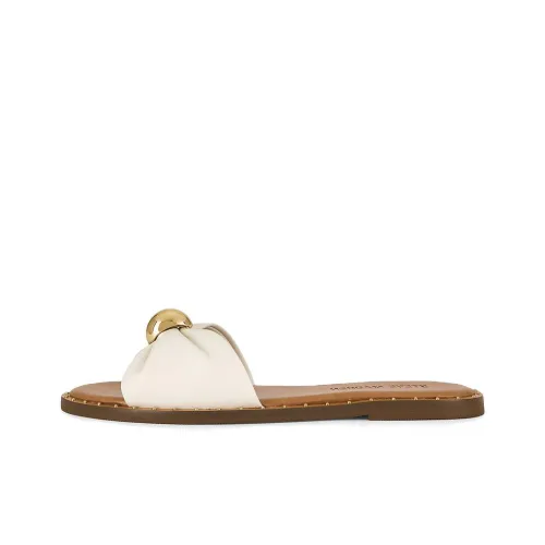 STEVE MADDEN Abrasion Resistant Slide Slippers Women's White
