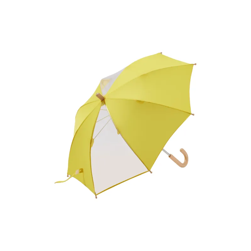 OBSU Transparent Kids' Umbrella With Long Handle, Lightweight, Rainproof, Cute, Fresh, Windproof For Preschoolers-4