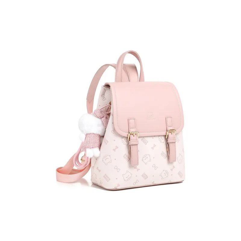 DALO PU Backpack Women's Cherry Blossom Pink-1