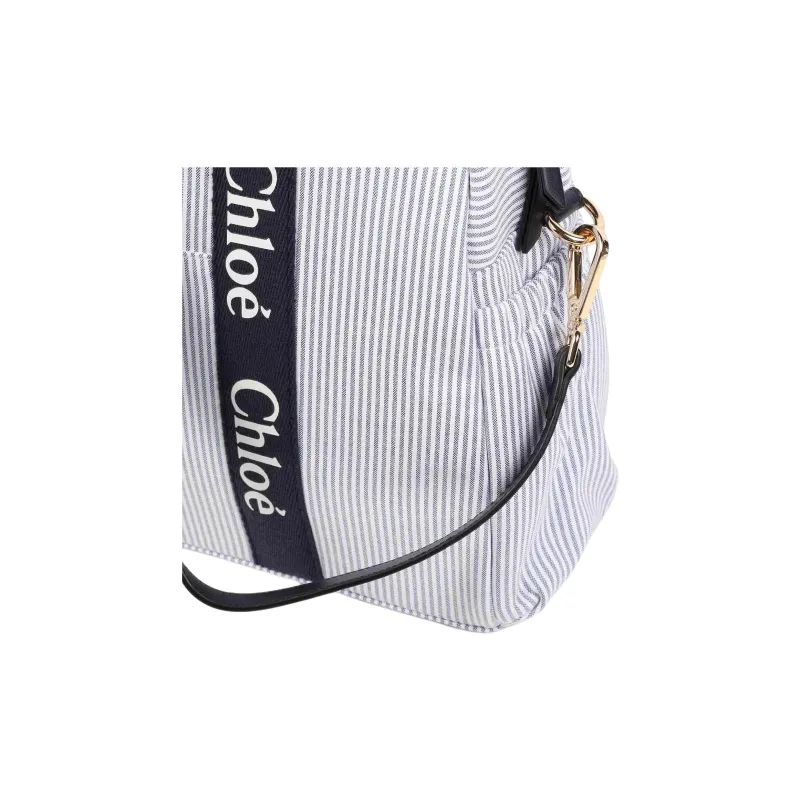 Chloe Polyester Bowling Bag, Shoulder Bag, Handbag Unisex Marine Blue-2