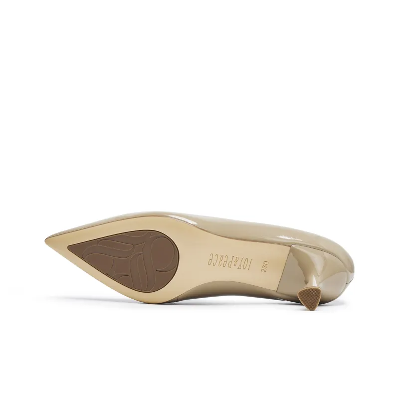 Joypeace Hepburn High Heels Women's Khaki-4