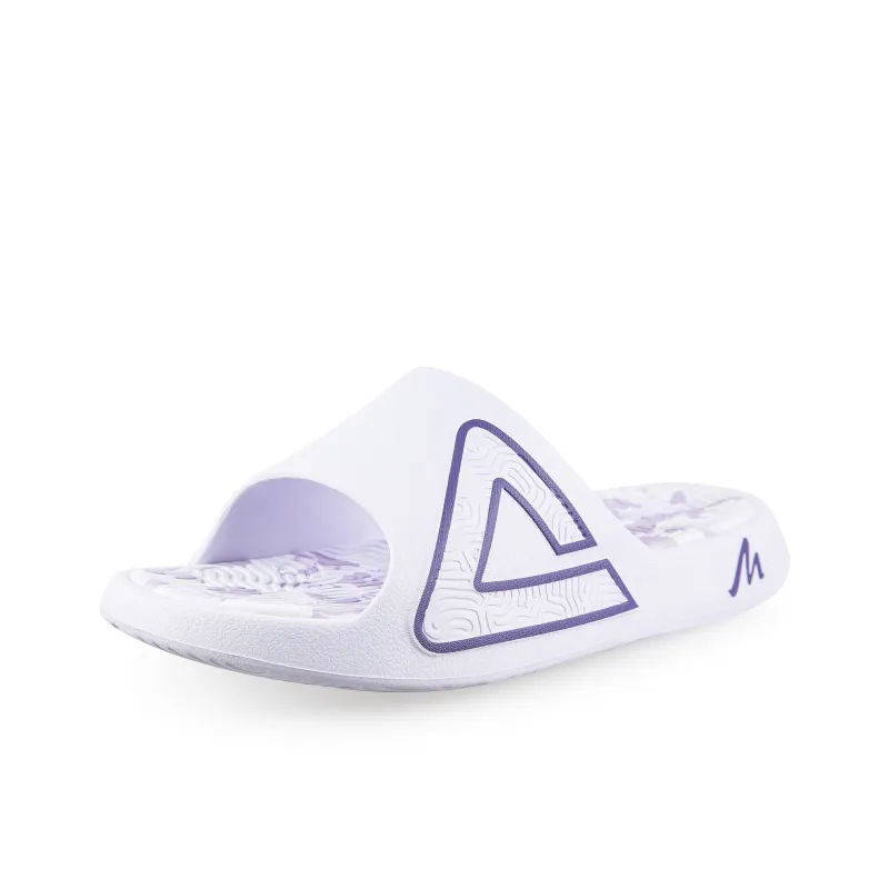 PEAK Tai Ji1.0 Odor Resistant, Abrasion Resistant Cushioning Slide Slippers Unisex White Purple-2