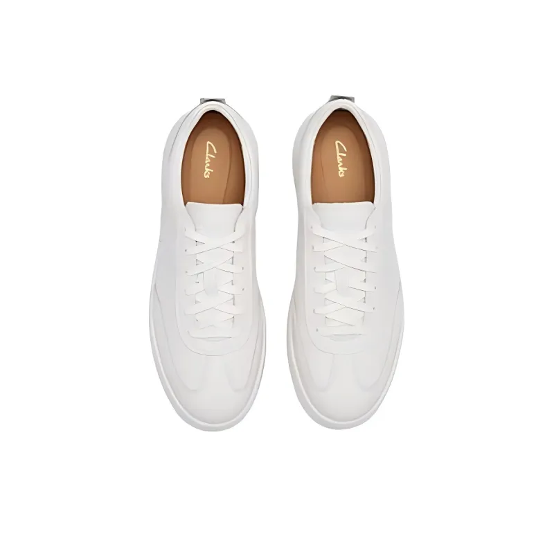 Clarks Abrasion Resistant Low Top Skateboard Shoes Men's White-1