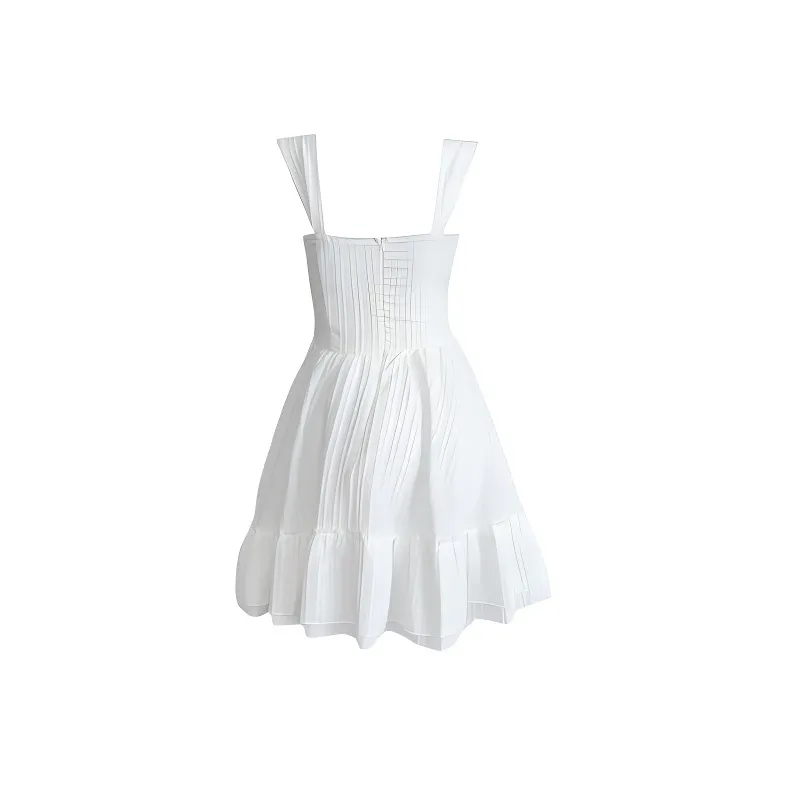 SISC Slip Dresses Women's White-1