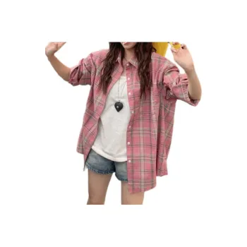 GOSO Shirts Women's Pink Plaid