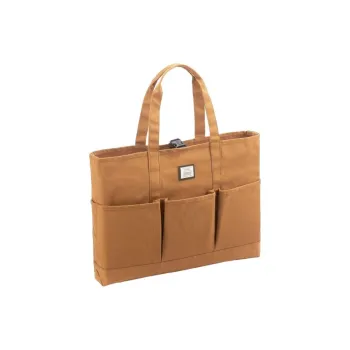 COLEMAN Cotton Tote Bag, Shopping Bag, Handbag Medium Size Unisex Light Brown