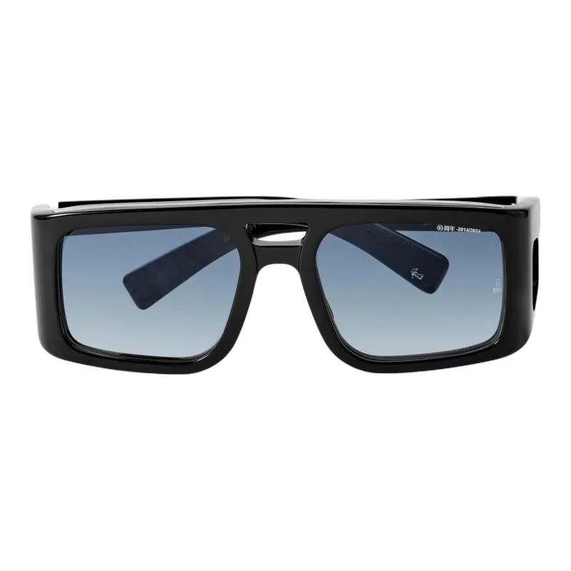 JACQUES MARIE MAGE Acetate Aviator Sunglasses Men's Black-0