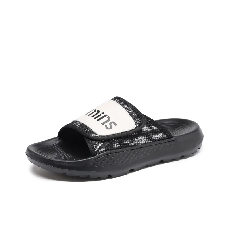 15 MINS Quiet Slide Slippers Men's Black-1