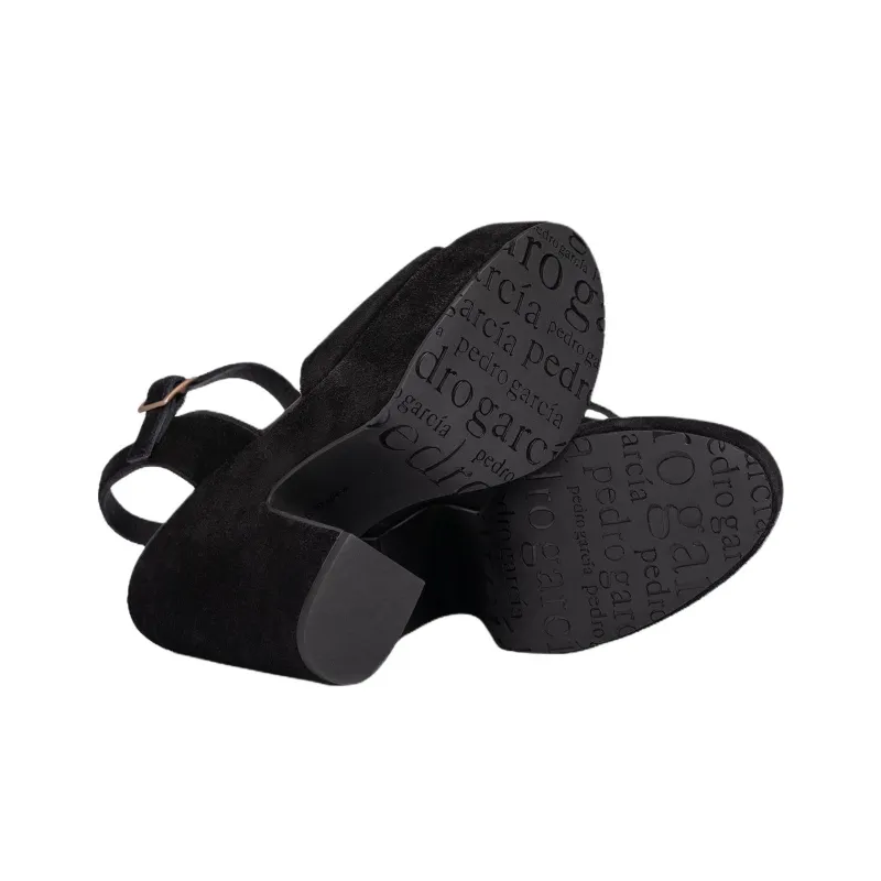 Pedro García Tihana One Strap Sandals 12cm Women's Black-6