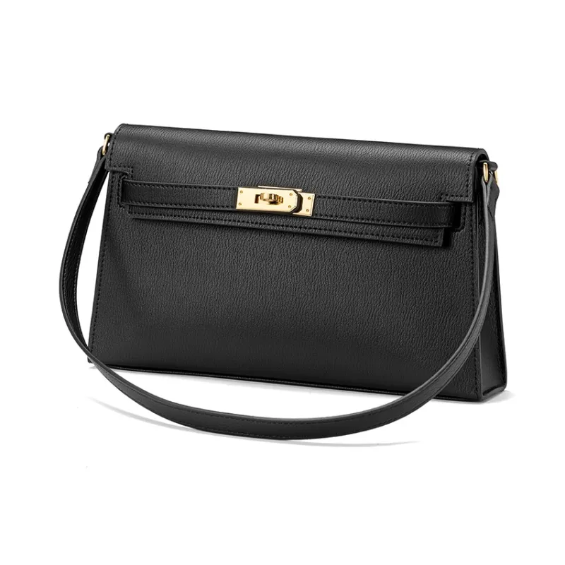 ROBERTA DI CAMERINO Cow Leather Shoulder Bag Women's Black/Ecru-1