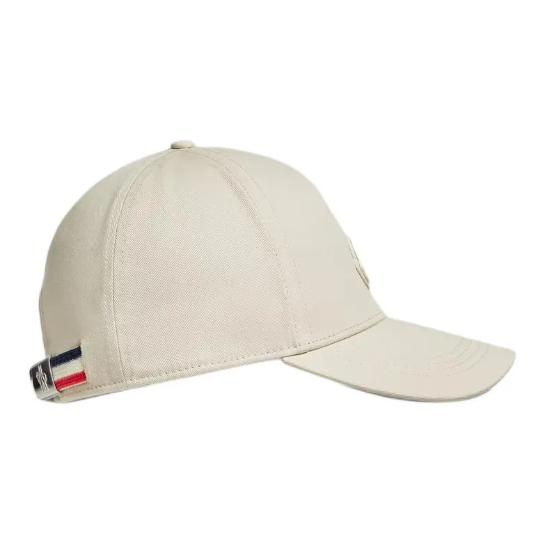 Moncler Cotton Baseball Caps Men's Light Beige-1