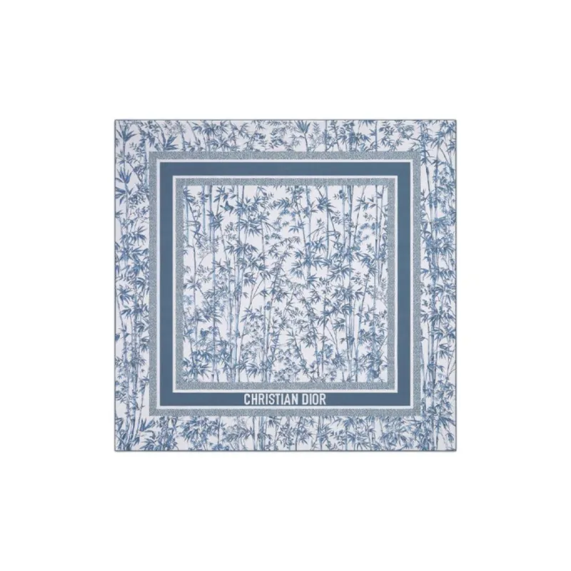 DIOR Cashmere Shawls Women's Marine Blue-0