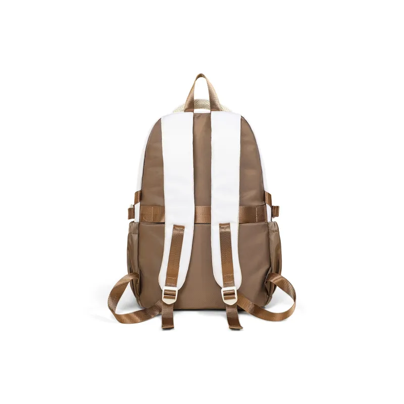 COMELY Fabric Backpack Laptop Bag Regular Unisex Red/Coffee-6