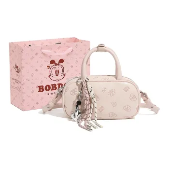 BOBDOG PU Fashion Versatile Sweet Style Girlish Boston Bag, Shoulder Bag, Crossbody Bag, Handbag Trumpets Women's Pink