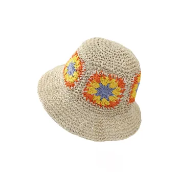 BOOLFEN Paper Reed Bucket Hats Women's