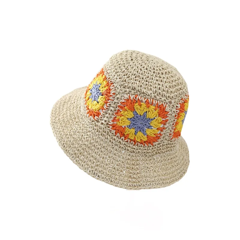 BOOLFEN Paper Reed Bucket Hats Women's-0