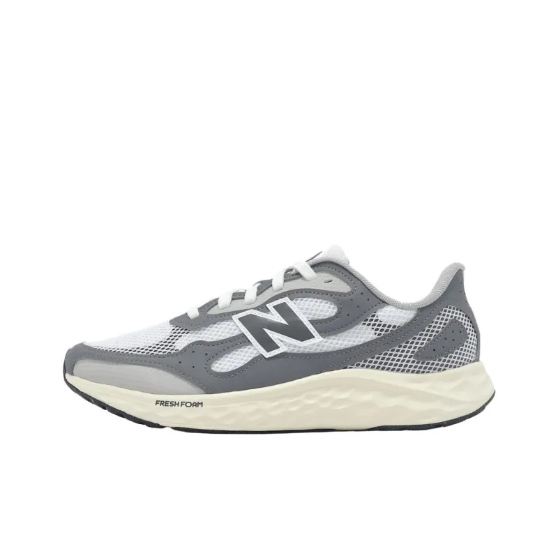 New Balance NB Arishi V4 Anti Slip Wear Resistant Low Top Casual Running Shoes Men's Gray White-0