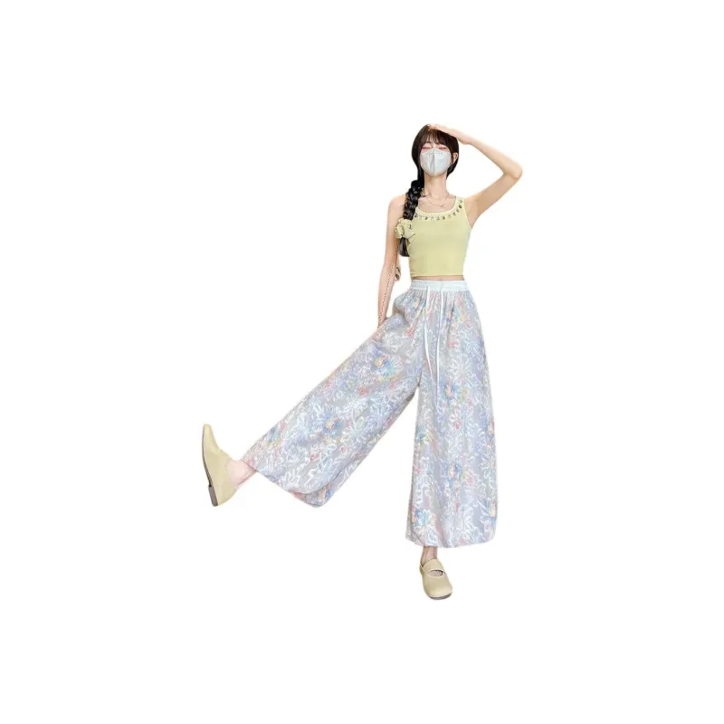 Flowers In Water Casual Pants Women's-0