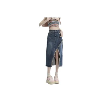 YINLEI Denim Long Skirt Women's