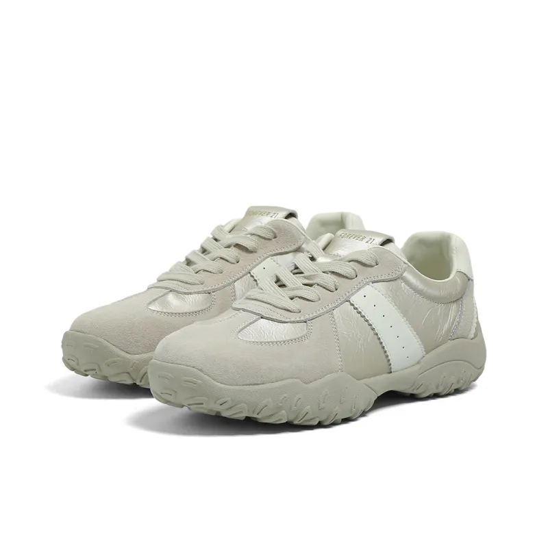 FOREVER 21 Abrasion Resistant Slip Resistant Low Top Casual Shoes Women's Beige-2