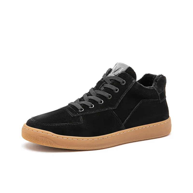 15 MINS Mid Top Skateboard Shoes Men's Black-1